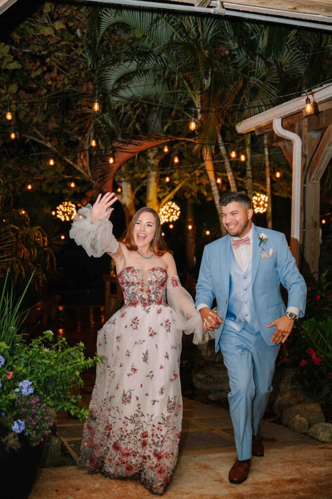 A wedding reception under the pavilion at Rockledge Gardens